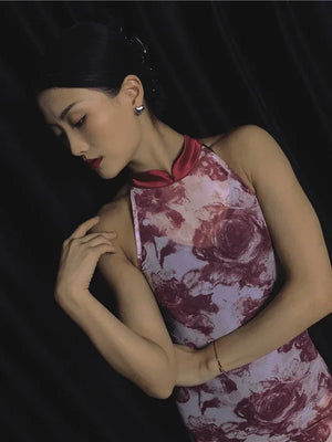 Red Dance Qipao/Cheongsam Chinese Dance Costume - Yandan_Hanfu