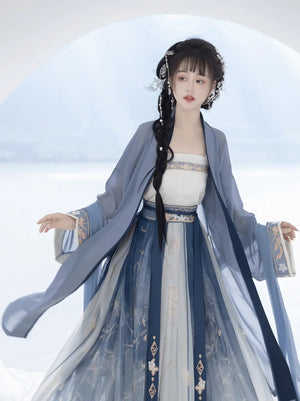 Song Dynasty | Blue Hanfu Dress - Yandan_Hanfu