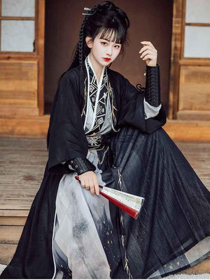 Song Dynasty | Unisex Black Hanfu 【无双】 - Yandan_Hanfu