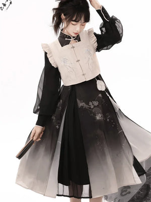 Black Modern Hanfu Dress - Yandan_Hanfu
