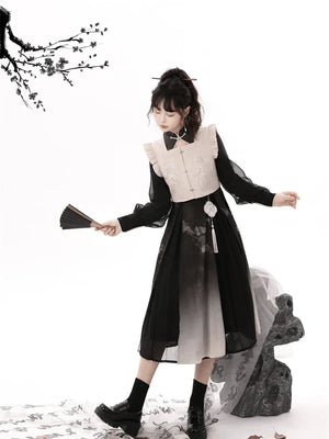 Black Modern Hanfu Dress - Yandan_Hanfu
