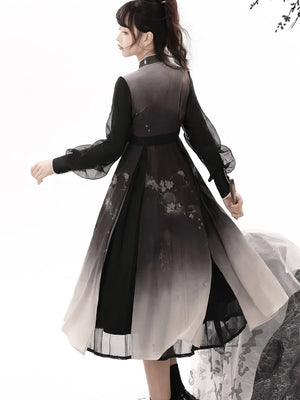 Black Modern Hanfu Dress - Yandan_Hanfu