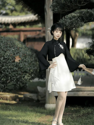 Black Modern Chinese Dress - Yandan_Hanfu