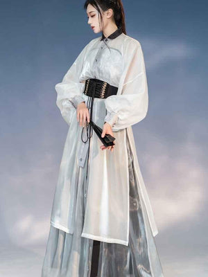 White Modern Chinese Hanfu 【拟梦】 - Yandan_Hanfu