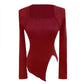 New Chinese style | suit women's early spring sweater fake two piece knitted black & red top