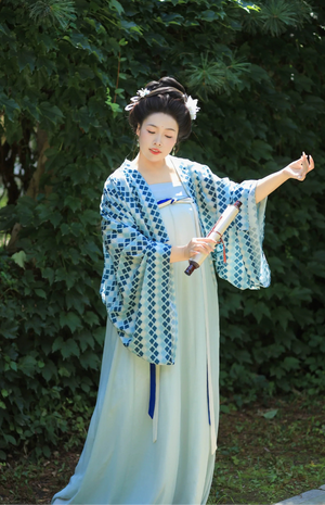 Authentic bicheng plus size tang hanfu famen temple inspired qi xiong autumn set for women standing front