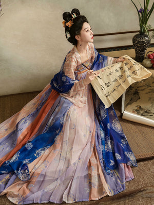 Authentic the prosperous tang dynasty is a dream tang hanfu women chest length skirt wind fairy air fluttering new summer restoration standing front