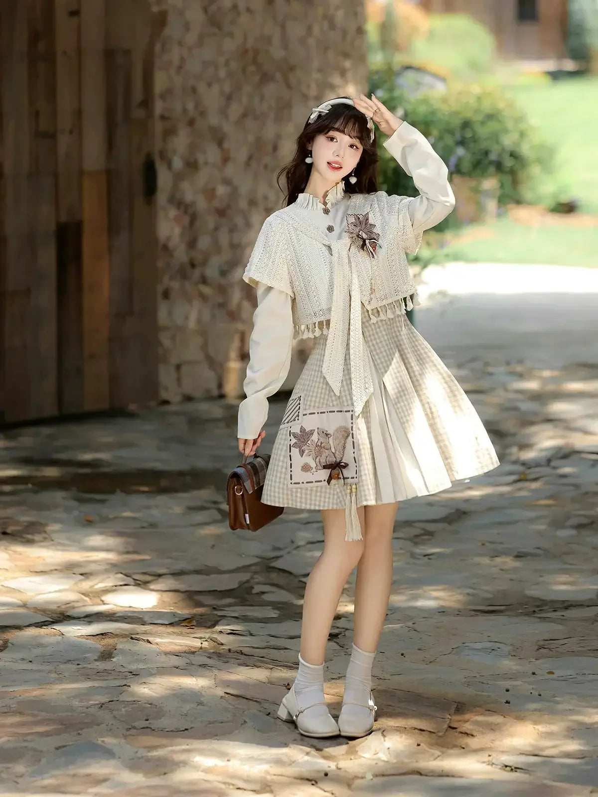 fall inspired dress AKHL THE Sunbeam FALL-PANELLED DRESS