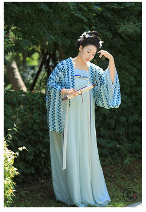 Bicheng tang style qi xiong set plus size famen temple inspired hanfu for autumn women fabric detail