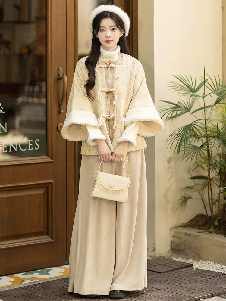 Brown modern hanfu dress for women, combining traditional Song Dynasty elegance with contemporary Chinese style. Made from luxurious silk, this hanfu includes options for a coordinating coat or jacket, making it perfect for winter wear, casual outings, or formal occasions such as graduations. This hanfu dress is available in our online hanfu shop, where customers can find authentic hanfu for sale, including casual hanfu, modern Chinese clothing from top Chinese brands, and other unique styles. Ideal for tho