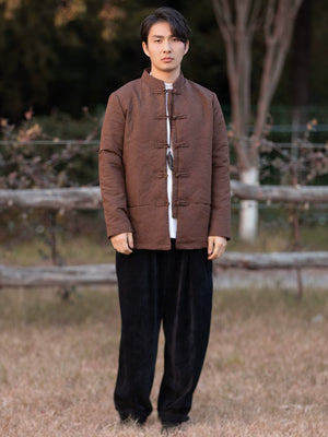  Comfortable new chinese style tang suit jacket lightweight traditional coat for daily commuting and casual wear standing front

