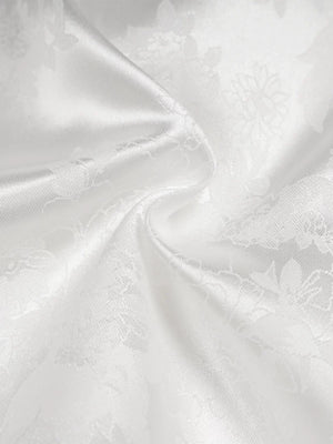 Daily wear hanfu jacket cross collar pipa sleeve dark floral jacquard plus size

