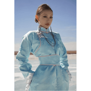 Dress women spring clothing spring 2026 new high end women long dress mongolian robe ethnic characteristics

