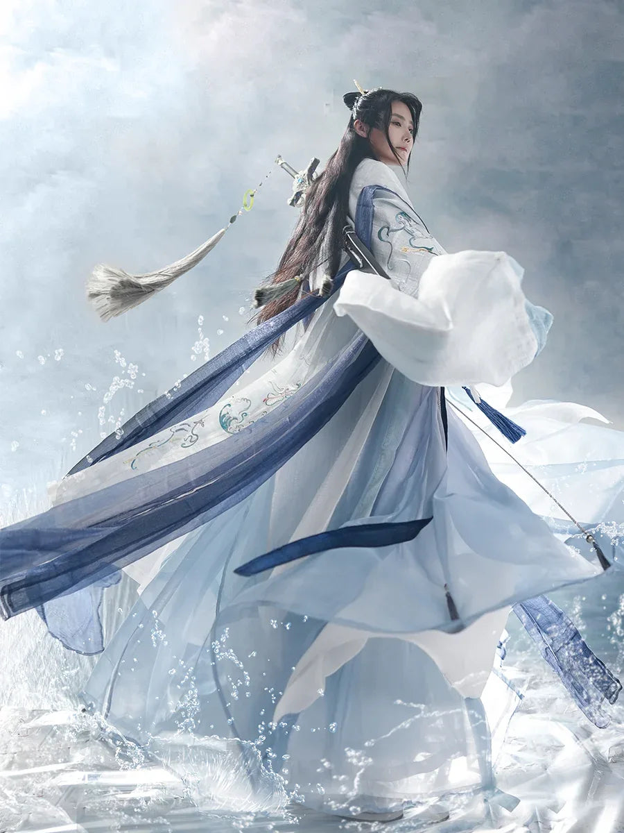 Hanfu Ropes Blue Hanfu Dresses, Robes & Sets | Yandan Hanfu – Yandan_Hanfu