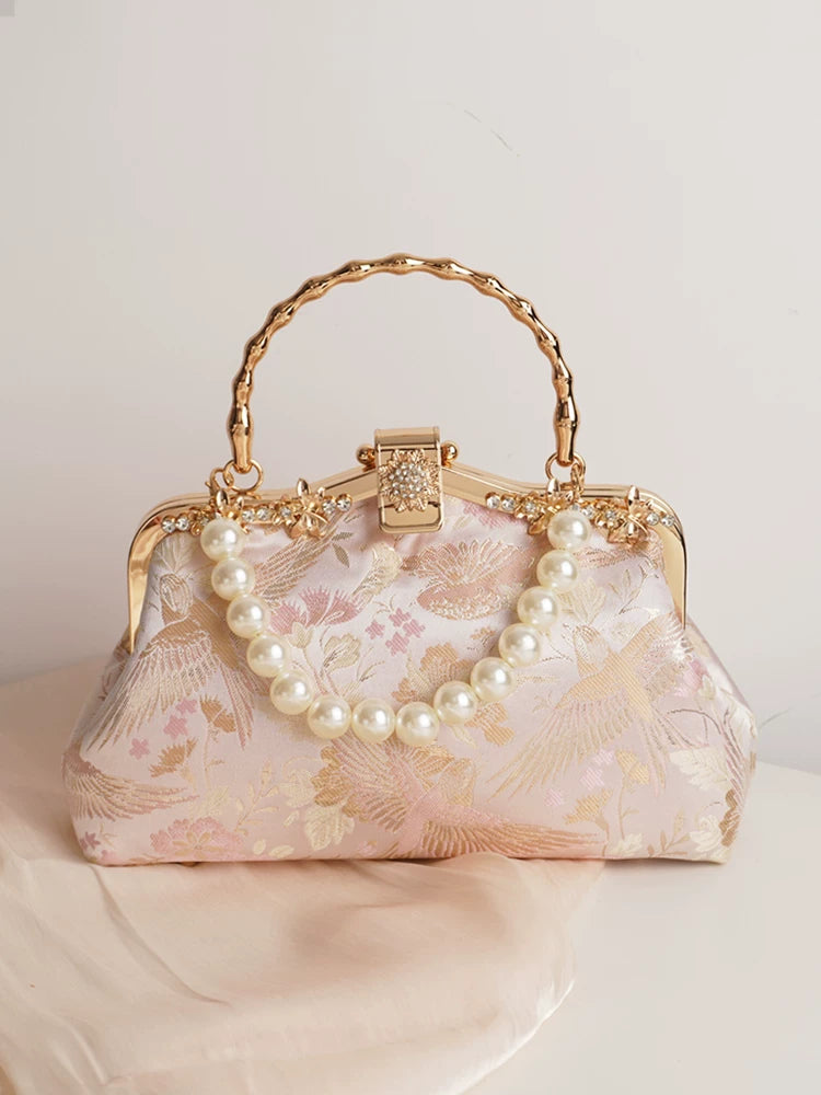 Elegant new chinese style handbag small crossbody wedding bag for cheongsam and hanfu women daily side view