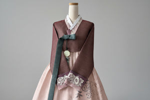  Elegant traditional korean hanbok embroidered floral jeogori and chima set for weddings and cultural events