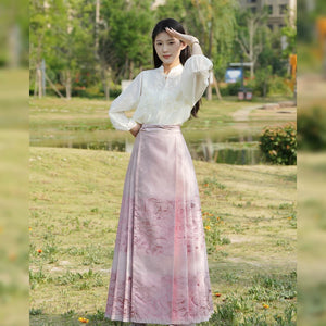 Flowering new chinese stand up collar shirt zuiyuduo original heavy industry embroidered summer thin versatile top

