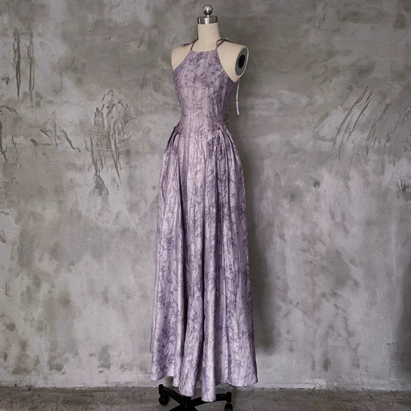 Hsinchu new chinese suspender dress ephemera in the world empty mountain purple gas donglai retro slim strap