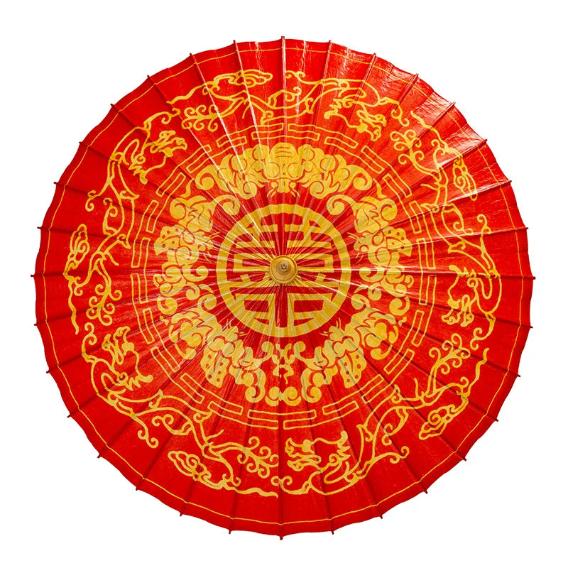 Intangible cultural heritage red oil paper umbrella chinese traditional wedding umbrella