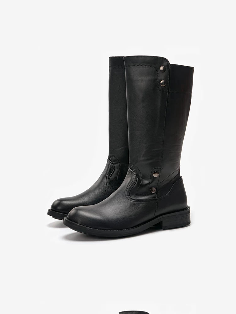 Tibetan men's kangba leather boots traditional footwear for dancing and casual everyday wear