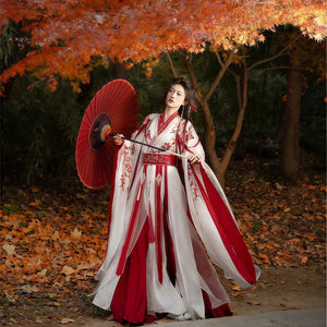 Large sleeve xianxia hanfu set wei jinfeng heavy embroidery beaded shirt

