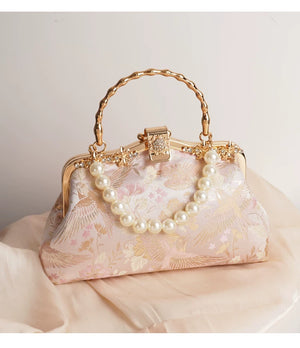New chinese wedding small handbag crossbody bag for women with cheongsam and hanfu daily use fabric and detail