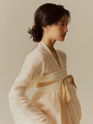 New original improved tang hanfu chest length skirt ancient dress full set for women daily outfits fabric detail