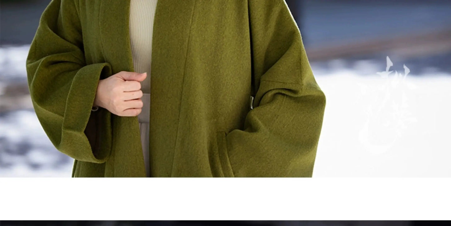 Green coat Zi autumn and winter Song pants daily commuter Hanfu