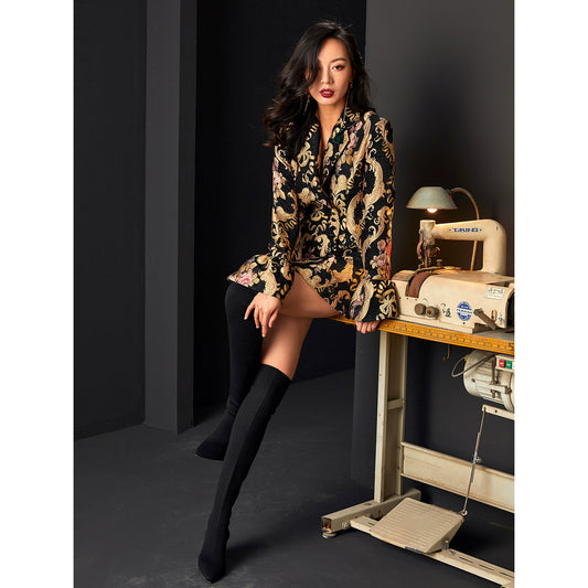 Exotic, jacquard dress dress style suit OL jacket