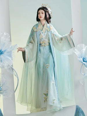 Discover blue hanfu for women with elegant hanfu sleeves, intricate hanfu patterns, and layered designs. Perfect as a princess hanfu dress, fairy hanfu dress, or sexy hanfu, it’s ideal for hanfu cosplay, hanfu dance style, or casual wear. Shop plus size hanfu, hanfu skirts, and more at our trusted hanfu shop, featuring hanfu for sale from top chinese clothing brands and the best Chinese designer clothing websites.