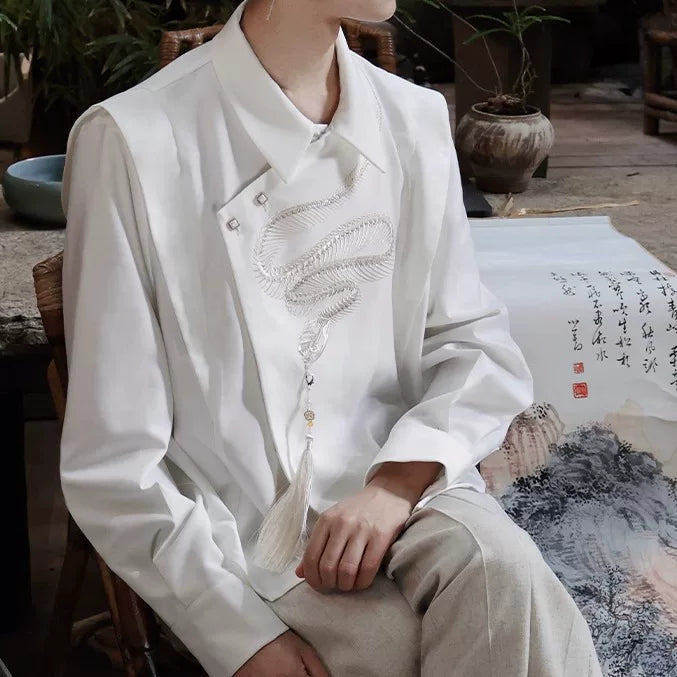 [Snake Bone] New Chinese  embroidered shirt for men and women