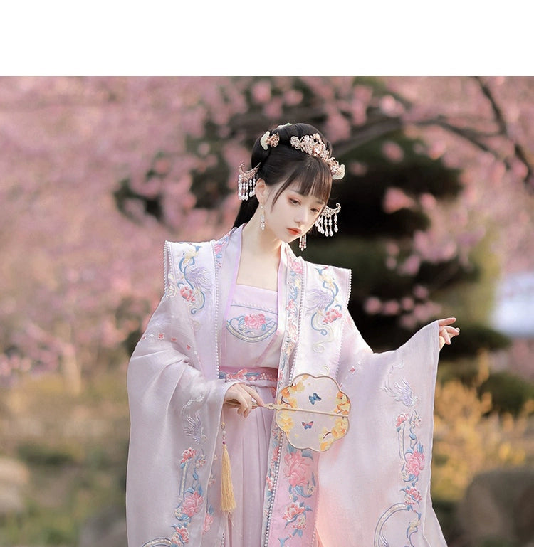 Song Dynasty Han pink Clothing Fairy Elegant Chinese Style Xiachu Ancient Clothing Spring and Autumn