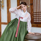 Green Korean dance costume hanbok