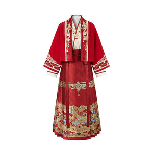 Luan Feng Heming red wedding Hanfu set product photo 18