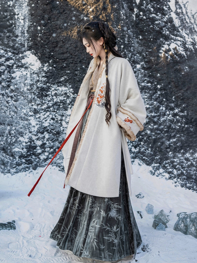 [Snow guest] Song Hanfu autumn and winter woolen set