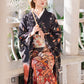 Japanese Kimono Retro Gorgeous Small Sleeve Improved Kimono Black Butterfly