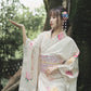 White Japanese kimono retro small sleeve modified kimono