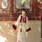 autumn and winter lolita spring dawn Chinese style short vest new year red robe long sleeve op cheongsam dress