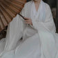 This white hanfu with flowing hanfu sleeves and elegant hanfu layers pairs perfectly with a princess hanfu dress or hanfu shirt. Inspired by Ming Dynasty hanfu male styles, it’s available in silk hanfu, cotton hanfu, and hanfu lolita designs. Suitable for all, including plus size hanfu options, it’s a must-have for hanfu woman enthusiasts. Shop now at a trusted hanfu shop.