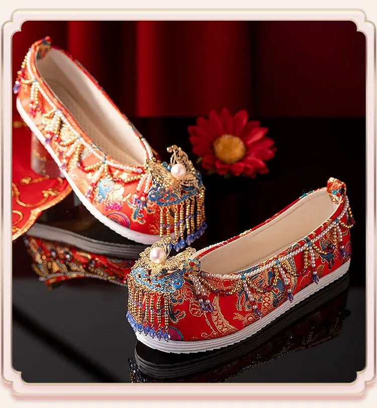 Step into elegance with our collection of Chinese wedding shoes, perfect for traditional and modern ceremonies. Featuring styles like Chinese laundry wedding shoes and wedding shoes Chinese laundry, these designs blend sophistication and comfort. For hanfu lovers, explore our beautiful hanfu shoes and Chinese hanfu shoes, crafted to complement any outfit with timeless charm.