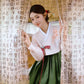 Green Korean dance costume hanbok