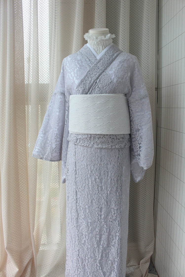 Purple high-end lace Taisho Romance modified kimono