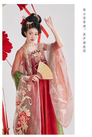 Discover red traditional hanfu for women with elegant hanfu sleeves, intricate hanfu patterns, and layered designs. Perfect as a princess hanfu dress, fairy hanfu dress, or sexy hanfu, it’s ideal for hanfu cosplay, hanfu dance style, or casual wear. Shop plus size hanfu, hanfu skirts, and more at our trusted hanfu shop, featuring hanfu for sale from top chinese clothing brands and the best Chinese designer clothing websites.