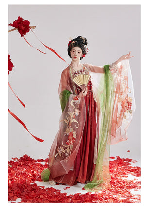 Discover red traditional hanfu for women with elegant hanfu sleeves, intricate hanfu patterns, and layered designs. Perfect as a princess hanfu dress, fairy hanfu dress, or sexy hanfu, it’s ideal for hanfu cosplay, hanfu dance style, or casual wear. Shop plus size hanfu, hanfu skirts, and more at our trusted hanfu shop, featuring hanfu for sale from top chinese clothing brands and the best Chinese designer clothing websites.