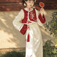 autumn and winter lolita spring dawn Chinese style short vest new year red robe long sleeve op cheongsam dress