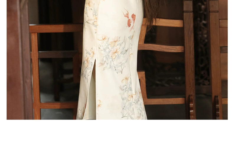 national style tea  cheongsam, autumn clothes