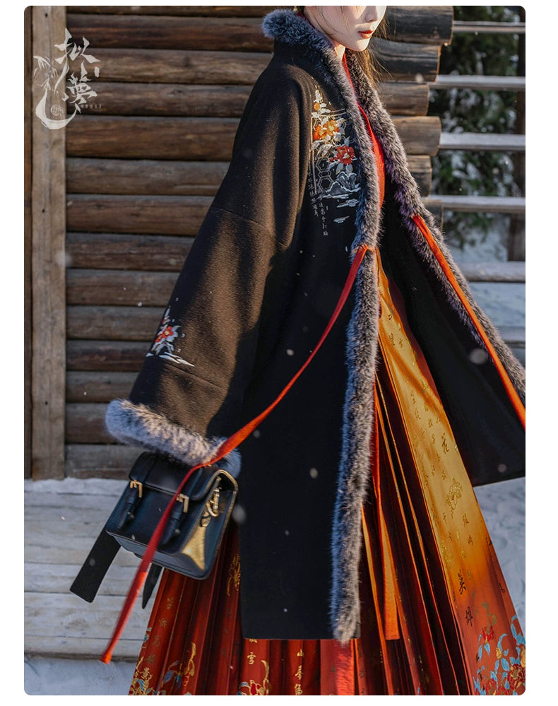 [Snow guest] Song Hanfu autumn and winter woolen set