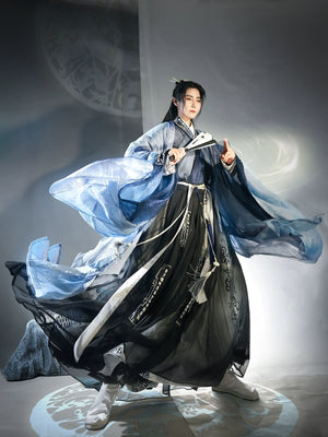 Embark on a journey through the Song Dynasty with our Yuanshi large-sleeved shirts. Infused with metaverse magic and Hanfu technology, explore Jin and Tang Dynasty menswear. Elevate your look with virtual reality-inspired Hanfu cloaks and belts. Dive into Genshin Impact-inspired Hanfu cosplay. From Ruqun to Ming Hanfu styles, our collection blends tradition with innovation for the modern man.