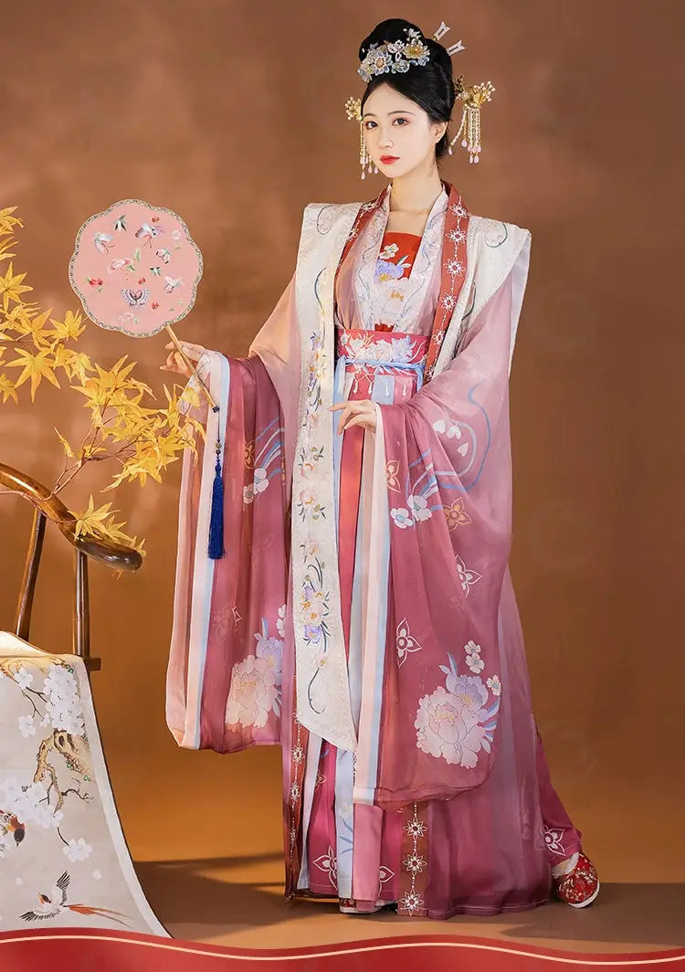 This pink hanfu with elegant hanfu sleeves is inspired by Ming Dynasty hanfu male designs. Perfect as a princess hanfu dress, it’s available in silk hanfu, cotton hanfu, and hanfu lolita styles. Featuring layered hanfu jacket options, it’s ideal for hanfu women, including plus size hanfu. Pair it with a hanfu shirt and shop authentic designs at our hanfu shop.