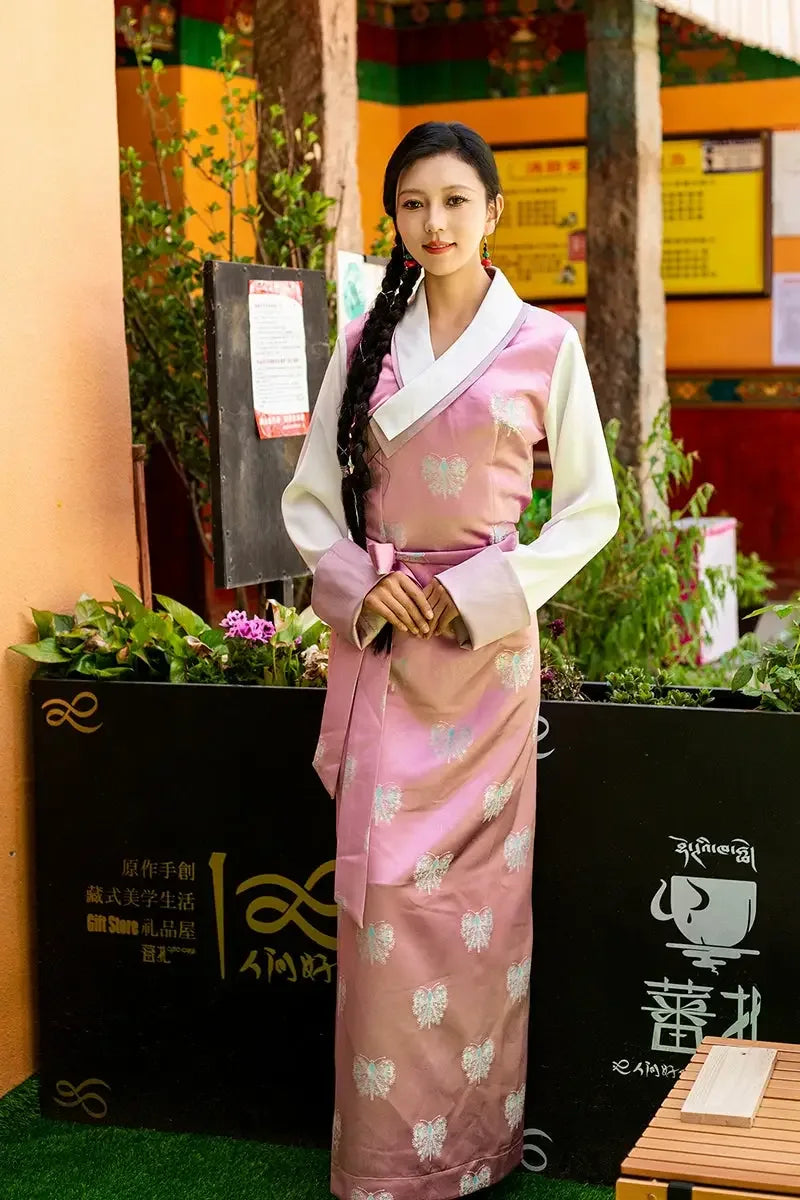 Tibetan traditional long skirt clothing - Yandan_Hanfu